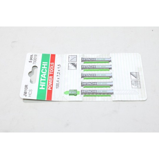 Blister 5 lames scie sauteuse bois HCS 100.4x7.2x1.5 Hitachi 750019 JW10R 