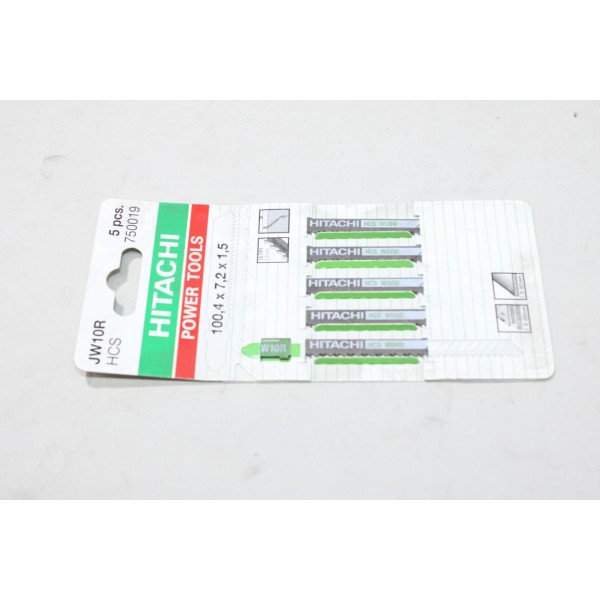 Blister 5 lames scie sauteuse bois HCS 100.4x7.2x1.5 Hitachi 750019 JW10R 