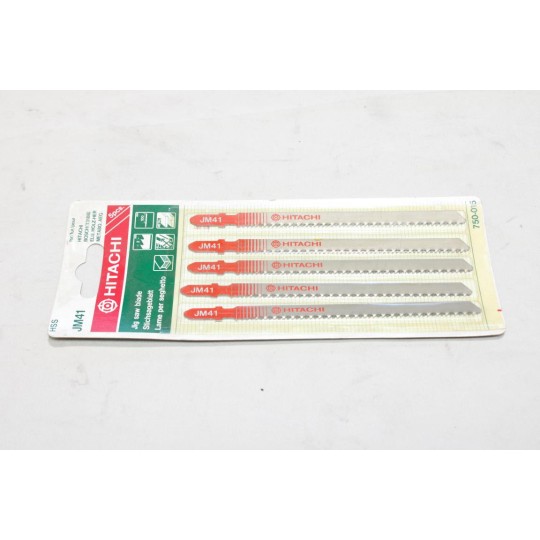 Blister 5 lames scie sauteuse metal HSS 132.0x1.3 Hitachi 750015 JM41 