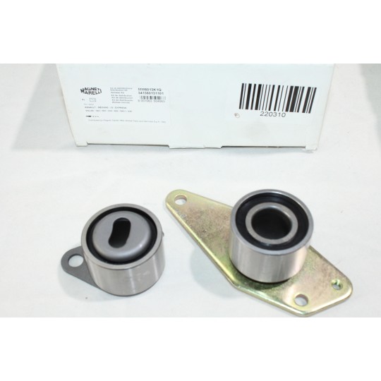 Jeu 2 galets tendeur + enrouleur courroie de distribution (non incluse) Magneti Marelli MM6013K1Q 341360131101 pour renault 9 