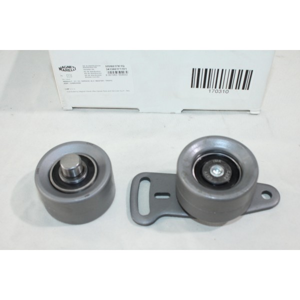 Jeu 2 galets tendeur + enrouleur courroie de distribution (non incluse) Magneti Marelli MM6017K1Q 341360171101 pour renault 21 