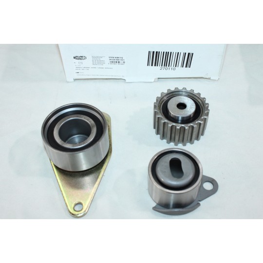 Jeu 3 galets tendeur + enrouleurs courroie de distribution (non incluse) Magneti Marelli MM6168K1Q 341361681101 pour renault 