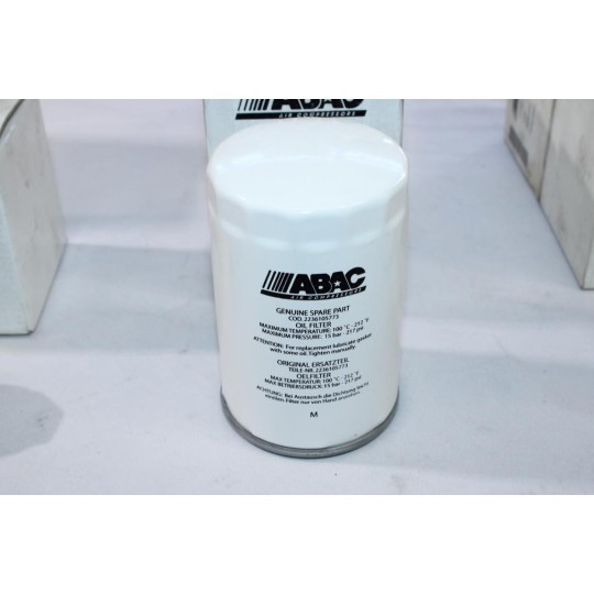 Filtre à huile Abac 2236105773 pour compresseur air abac VT zenith formula genesiss mart spinn micron 