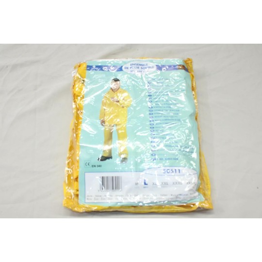 Combinaison de pluie souple taille L PVC jaune Coverguard 50511 
