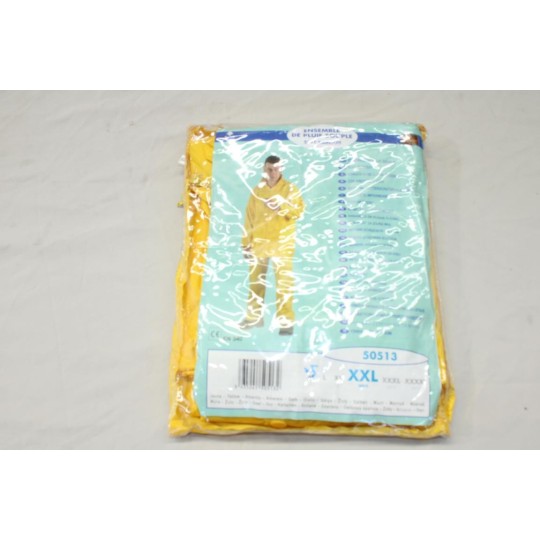 Combinaison de pluie souple taille XXL PVC jaune Coverguard 50513 