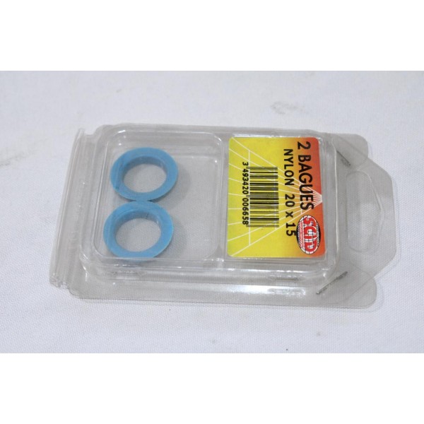 Blister 2 bagues nylon entretoise 20x15 SCID 0665 
