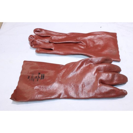 Paire gants PVC long taille 10 XL North R50 redcote protection chimique 