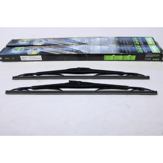 Jeu 2 balais essuie glace attache standard 2x 450mm Valeo TIR450 728801 pour fiat lancia alfa romeo renault peugeot citroen 