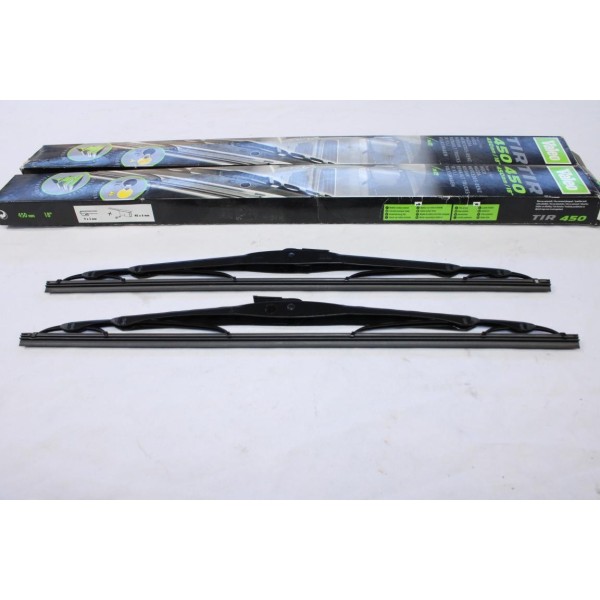 Jeu 2 balais essuie glace attache standard 2x 450mm Valeo TIR450 728801 pour fiat lancia alfa romeo renault peugeot citroen 