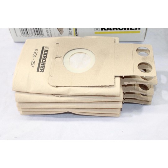 Lot 5 sacs filtre papier Karcher 6.904-257.0 pour aspirateur karcher RC 3 