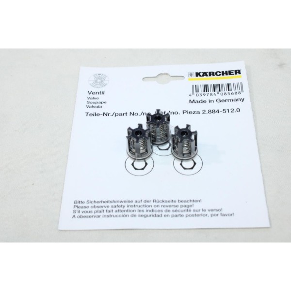 Blister 3 soupapes Karcher 2.884-512.0 pour nettoyeur haute pression karcher HDS 