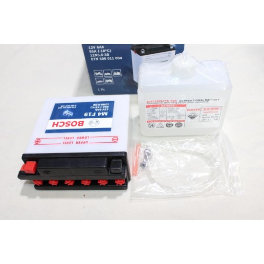 Batterie moto quad tracteur tondeuse scooter jet ski 12V 6Ah 55A 12N5.5-3B Bosch M4 F19 0092M4F190 