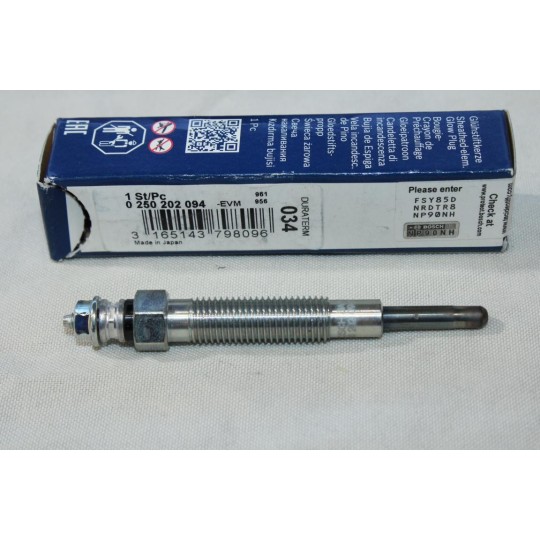 Lot 2 bougies de prechauffe Bosch 034 0250202094 pour hyundai H1 H100 galloper terracan kia pregio K2500 bongo mitsubishi L200 