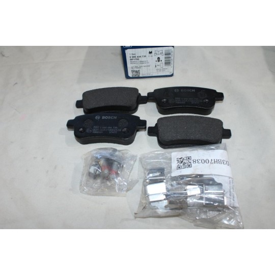 Jeu 4 plaquettes de frein arriere montage lucas Bosch BP1750 0986494735 pour renault megane 3 4 III IV scenic 3 III fluence zoe 