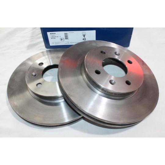 Lot 2 disques de frein avant ventilé 256mm diametre Bosch BD1206 0986479367 pour hyundai accent 3 4 III IV RB MC i20 PB GB IB 