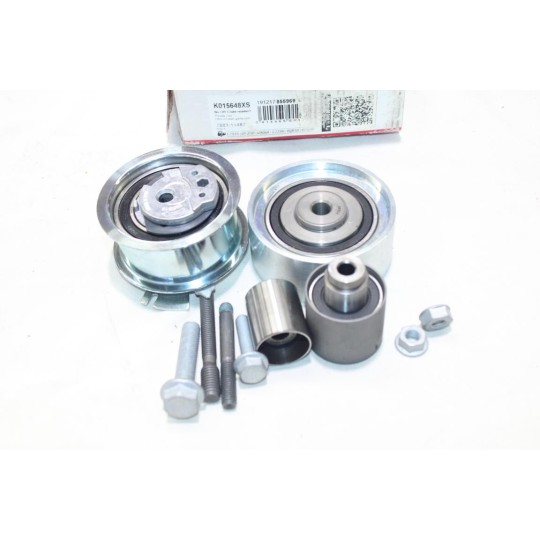 Jeu 1 galet tendeur + 3 enrouleurs courroie de distribution (non incluse) Gates K015648XS pour audi A3 A4 A6 seat altea leon 2 