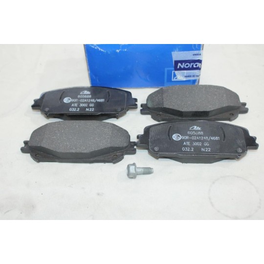 Jeu 4 plaquettes de frein avant montage akebono ATE 605688 13.0460-5688.2 pour renault espace 5 V talisman megane 4 IV scenic 4 