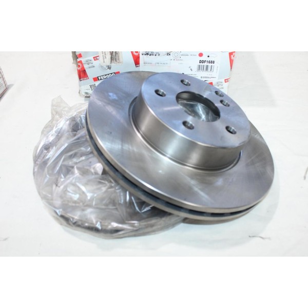 Jeu 2 disques de frein avant ventilé 288mm diametre Ferodo DDF1688 pour mercedes classe C W204 