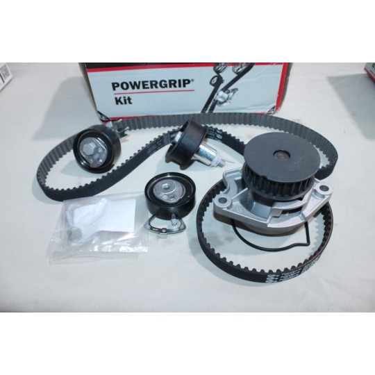Kit distribution 2 courroies + 2 galets tendeur + 1 enrouleur + pompe à eau avec joint Gates KP35565XS pour seat ibiza 3 4 III 