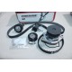Kit distribution 2 courroies + 2 galets tendeur + 1 enrouleur + pompe à eau avec joint Gates KP35565XS pour seat ibiza 3 4 III 