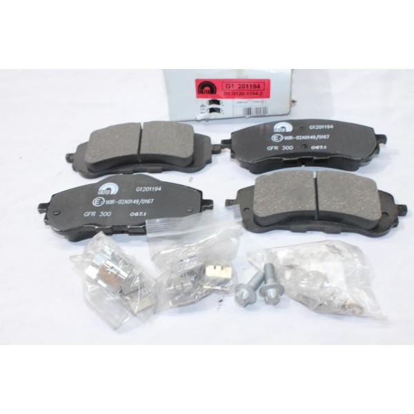 Jeu 4 plaquettes de frein avant montage bendix Galfer 201194 B1-G120-1194.2 pour citroen berlingo 2 3 II III opel combo E astra 