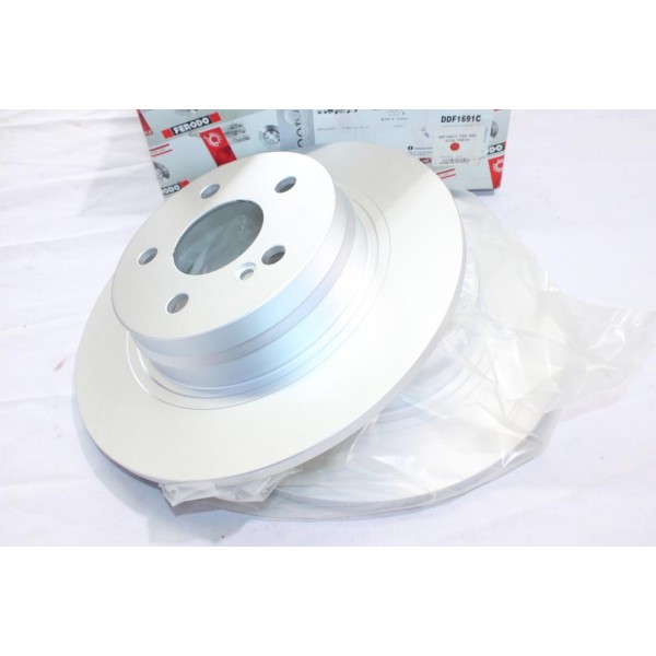 Jeu 2 disques de frein arriere plein 300mm diametre Ferodo DDF1691C pour mercedes classe C E W204 C207 