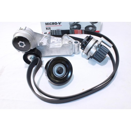 Kit courroie accessoire 6PK1718 + galets tendeur + enrouleur Gates K016PK1718 pour ford focus 1 tourneo transit connect 1.8 DI 