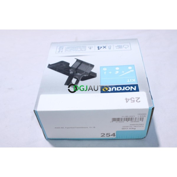 Kit pieds fixation barres de toit Norauto N°254 pour audi A6 4 portes de 2011 à 2018 