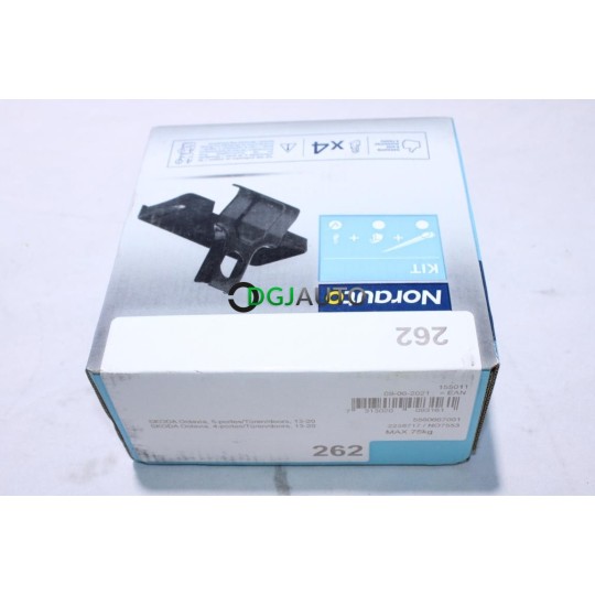 Kit pieds fixation barres de toit Norauto N°262 pour skoda octavia 4 et 5 portes de 2013 à 2020 