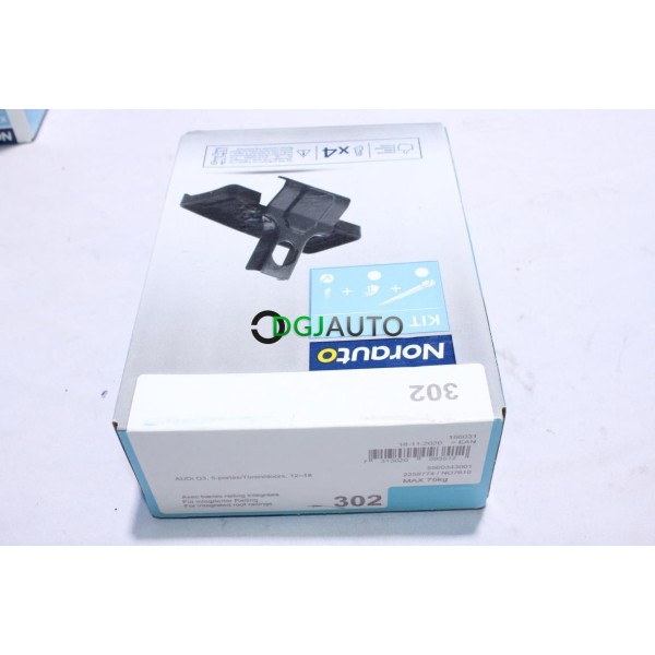 Kit pieds fixation barres de toit Norauto N°302 pour audi Q3 5 portes de 2012 à 2018 