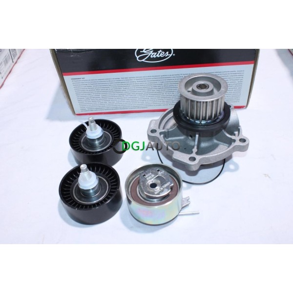 Jeu galet tendeur + enrouleurs de distribution (courroie non incluse) + pompe à eau Gates KP15586XS pour chrysler voyager 4 IV 