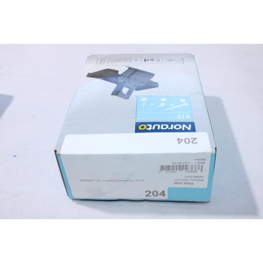 Kit pieds fixation barres de toit Norauto N°204 pour renault clio 3 III 5 portes de 2005 à 2014 