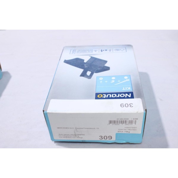 Kit pieds fixation barres de toit Norauto N°309 pour mercedes GLS 5 portes partir de 2015 