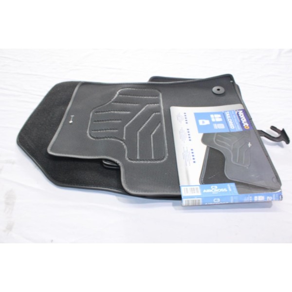 Jeu 4 tapis de sol PVC sur mesure avant + arriere Norauto 2328862 NOP019 pour citroen C3 aircross partir de 2017 