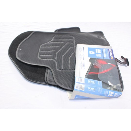 Jeu 4 tapis de sol PVC sur mesure avant + arriere Norauto 2328916 NOP073 pour peugeot 508 de 2009 à 2016 