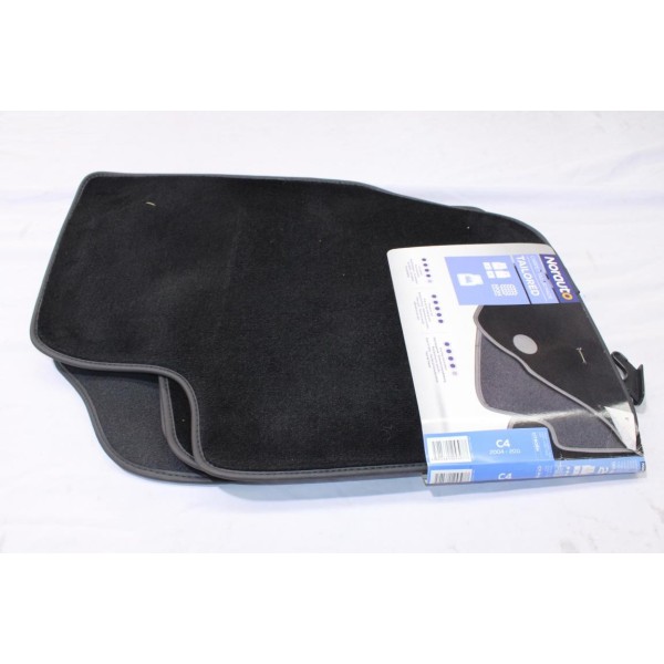 Jeu 4 tapis de sol sur mesure avant + arriere Norauto 2330031 NOF209 pour citroen C4 de 11/2004 à 07/2011 