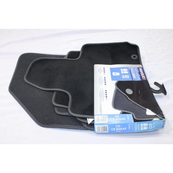 Jeu 4 tapis de sol sur mesure avant + arriere Norauto 2330039 NOF217 pour citroen C5 dont break partir de 2008 