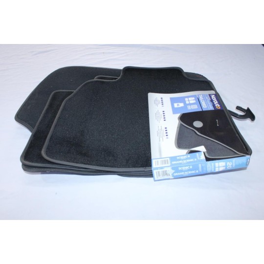 Jeu 4 tapis de sol sur mesure avant + arriere Norauto 2330159 NOF337 pour renault scenic 2 grand scenic 2 II partir de 2003 