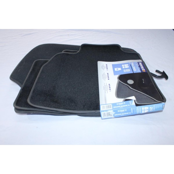 Jeu 4 tapis de sol sur mesure avant + arriere Norauto 2330159 NOF337 pour renault scenic 2 grand scenic 2 II partir de 2003 