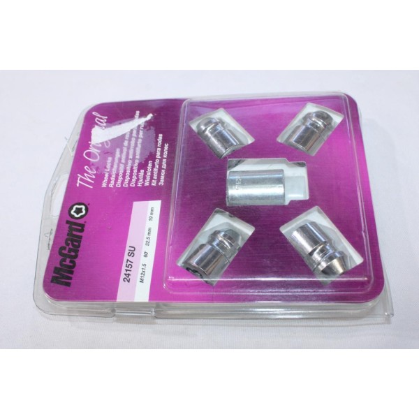 Jeu 4 écrous de roue M12x1.5 32.5mm 19mm 60° antivol fixation jante MCGard 24157SU pour chevrolet blazer corvette camaro kalos 