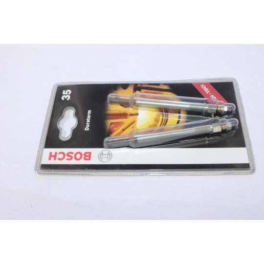 Blister 2 bougies de prechauffe duraterm Bosch 35 0250404902 pour citroen C2 C3 C4 C5 berlingo xsara ford fiesta focus fusion 