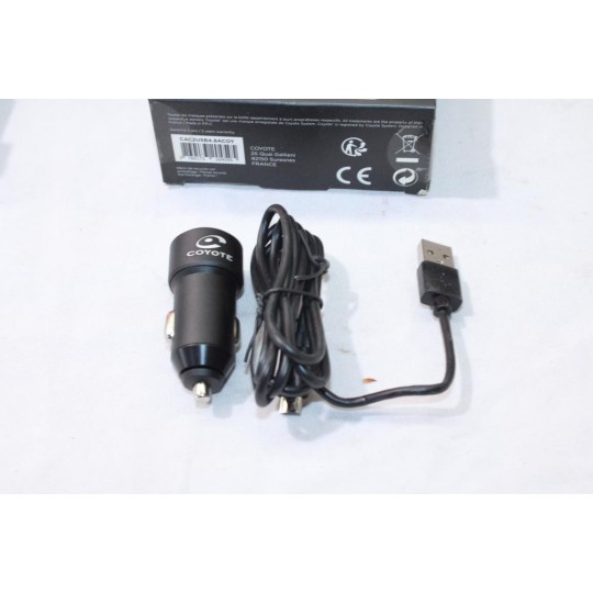 Chargeur allume cigare 2 ports USB A avec cable micro USB Coyote CAC2USB4.8ACOY 