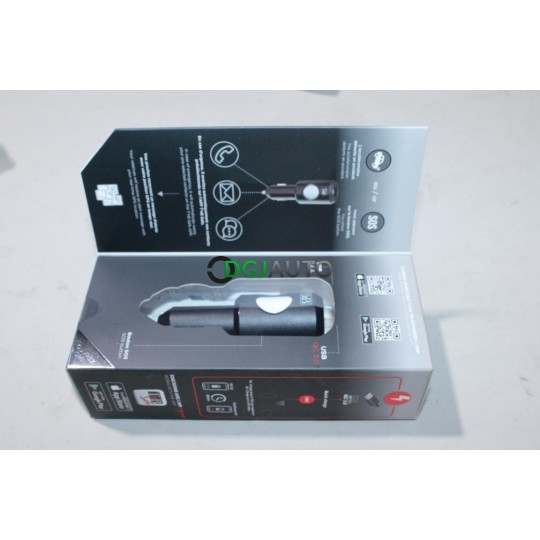 Chargeur prise allume cigare 2x USB 2.4A TNB CACSAFE avec système appel urgence