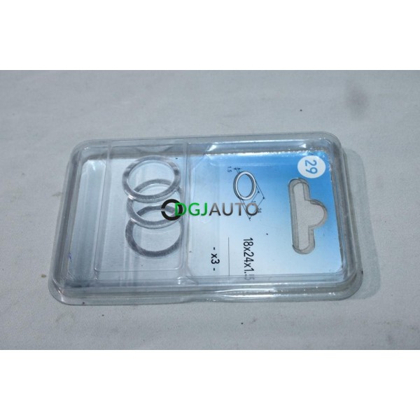 Lot 3 joints bouchon de vidange 18x24x1.5 Norauto N°29