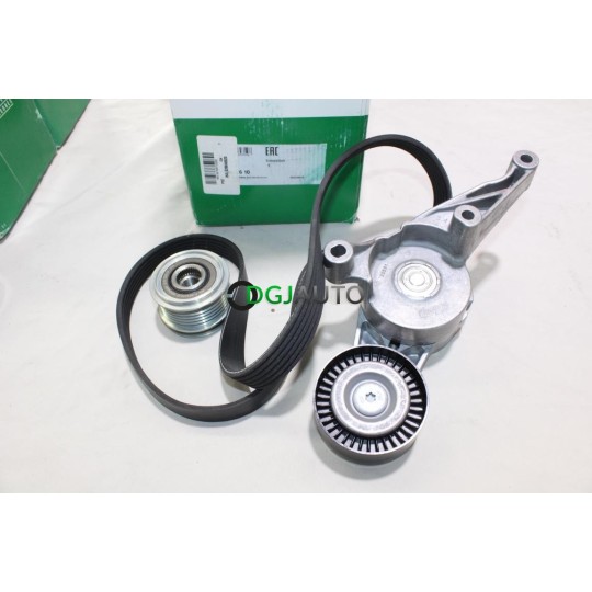 Kit courroie accessoire 6PK1050 + galet tendeur + poulie alternateur INA 529046920 pour audi A3 ford galaxy seat altea toledo 3