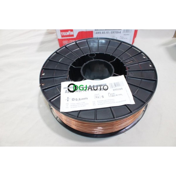 Bobine de fil 0.6mm diametre 5KG CO2 mix Ar-CO2 Telwin ER70S-6 802395 pour poste à souder