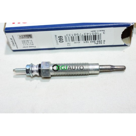 Lot 2 bougies de préchauffe Bosch N°099 0250202121 pour mitsubishi pajero type V20 K70 K90 delica space gear 2.8D 2.8TD 2.8 D