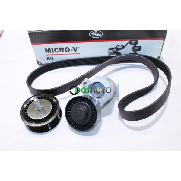 Kit courroie accessoire 6PK1130 + galets tendeur + enrouleur Gates K056PK1130 pour renault clio 2 3 4 II III IV kangoo 1 2 I II