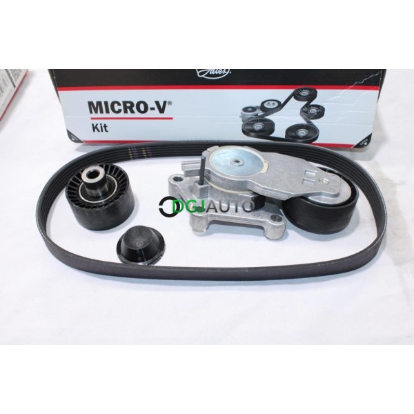 Kit courroie d'accessoire 6PK803 + galets tendeur + enrouleur Gates K016PK803 pour citroen C1 C2 C3 C4 ford fiesta 5 6 V VI