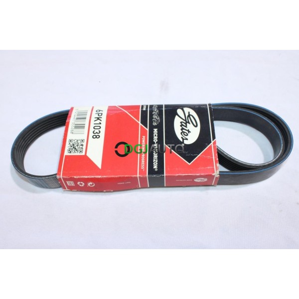Courroie accessoire Gates 6PK1038 pour alfa romeo 145 146 147 156 mito fiat 500L brava bravo grande punto idea marea multipla